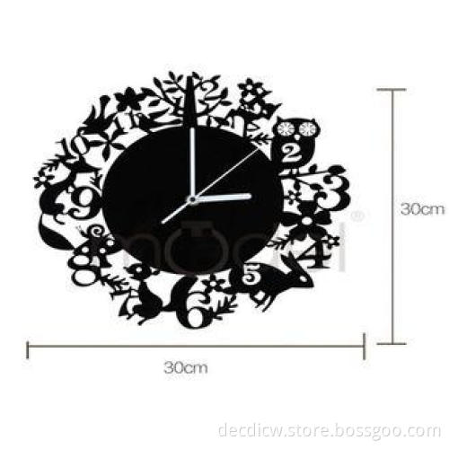 Battery Operated Novelty Dial Animal Acrylic Wall Clock For